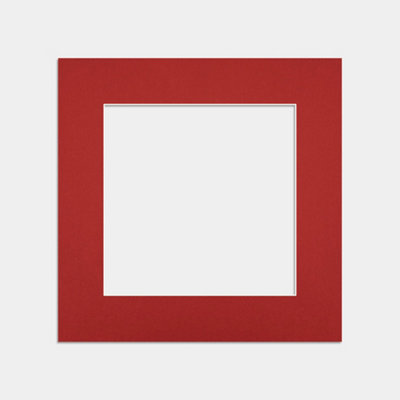 B&Q -  6X6 Crimson Picture Mounts To Fit 4X4 Aperture SizeMount Board Only (No Frame Included)
