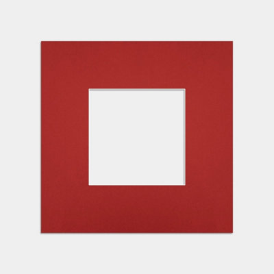 B&Q -  10X10 Crimson Picture Mounts To Fit 5X5 Aperture SizeMount Board Only (No Frame Included)