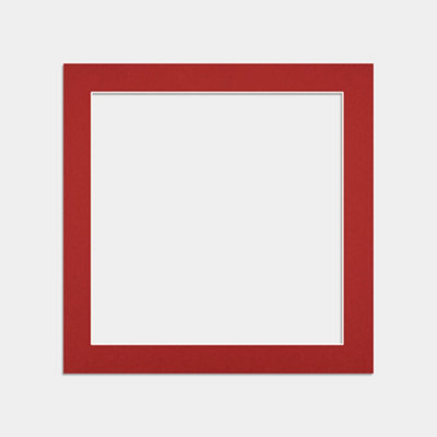 B&Q -  12X12 Crimson Picture Mounts To Fit 10X10 Aperture SizeMount Board Only (No Frame Included)