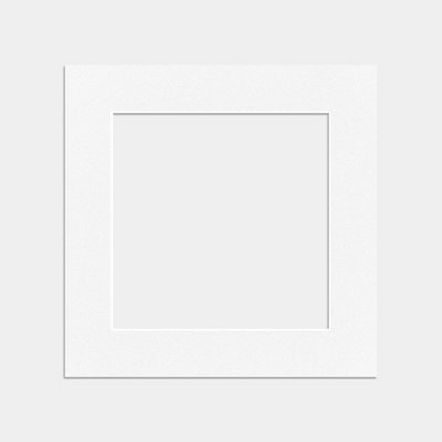 B&Q -  5X5 White Picture Mounts To Fit 3.5X3.5 Aperture SizeMount Board Only (No Frame Included)
