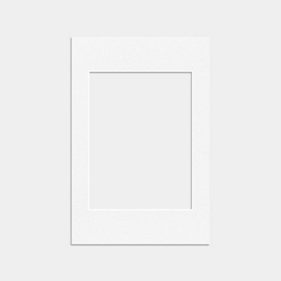 B&Q -  6X4 White Picture Mounts To Fit 4X3 Aperture SizeMount Board Only (No Frame Included)