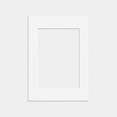 B&Q -  7X5 White Picture Mounts To Fit 5X3.5 Aperture SizeMount Board Only (No Frame Included)