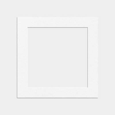B&Q -  8X8 White Picture Mounts To Fit 6X6 Aperture SizeMount Board Only (No Frame Included)