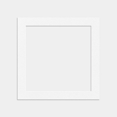 B&Q -  10X10 White Picture Mounts To Fit 8X8 Aperture SizeMount Board Only (No Frame Included)