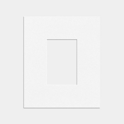B&Q -  12X10 White Picture Mounts To Fit 6X4 Aperture SizeMount Board Only (No Frame Included)