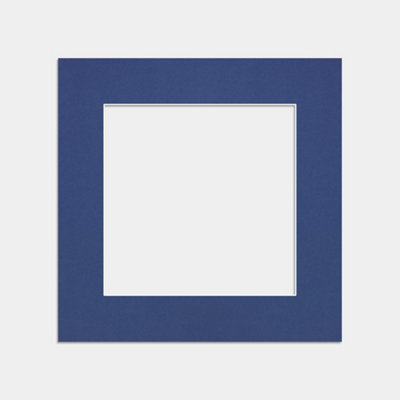 B&Q -  8X8 Blue Picture Mounts To Fit 6X6 Aperture SizeMount Board Only (No Frame Included)