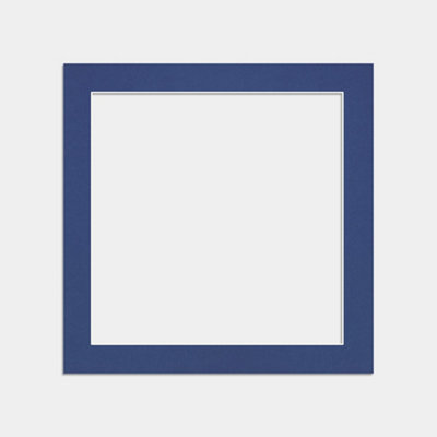 B&Q -  12X12 Blue Picture Mounts To Fit 10X10 Aperture SizeMount Board Only (No Frame Included)