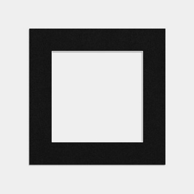 B&Q -  6X6 Black Picture Mounts To Fit 4X4 Aperture SizeMount Board Only (No Frame Included)