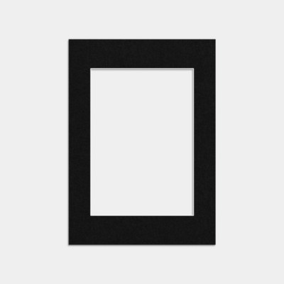 B&Q -  7X5 Black Picture Mounts To Fit 5X3.5 Aperture SizeMount Board Only (No Frame Included)