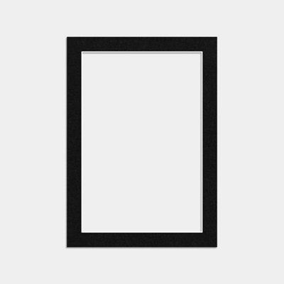 B&Q -  7X5 Black Picture Mounts To Fit 6X4 Aperture SizeMount Board Only (No Frame Included)