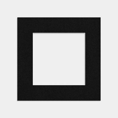 B&Q -  8X8 Black Picture Mounts To Fit 5X5 Aperture SizeMount Board Only (No Frame Included)