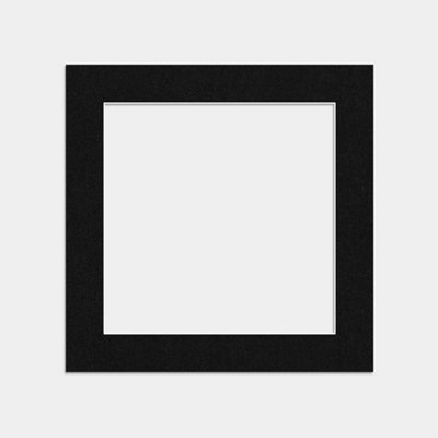B&Q -  8X8 Black Picture Mounts To Fit 6X6 Aperture SizeMount Board Only (No Frame Included)