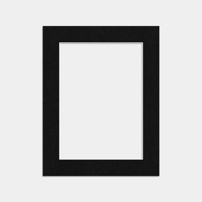 B&Q -  9X7 Black Picture Mounts To Fit 7X5 Aperture SizeMount Board Only (No Frame Included)