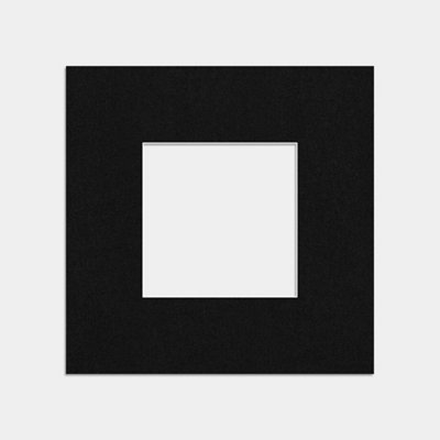 B&Q -  10X10 Black Picture Mounts To Fit 5X5 Aperture SizeMount Board Only (No Frame Included)