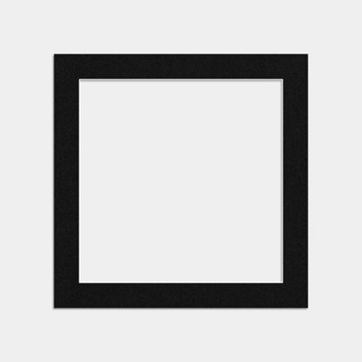 B&Q -  10X10 Black Picture Mounts To Fit 8X8 Aperture SizeMount Board Only (No Frame Included)
