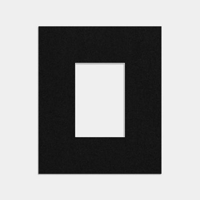 B&Q -  12X10 Black Picture Mounts To Fit 6X4 Aperture SizeMount Board Only (No Frame Included)