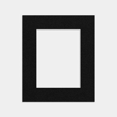 B&Q -  12X10 Black Picture Mounts To Fit 8X6 Aperture SizeMount Board Only (No Frame Included)