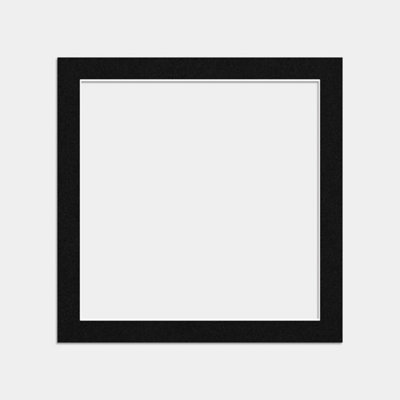B&Q -  12X12 Black Picture Mounts To Fit 10X10 Aperture SizeMount Board Only (No Frame Included)