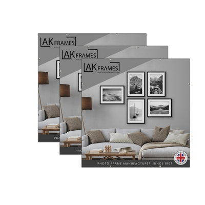 19X19 Frameless Clip Frame (Pack Of 3) With PerspexFor PostersPrintsPhotos And Wall ArtAk Frames from B&Q
