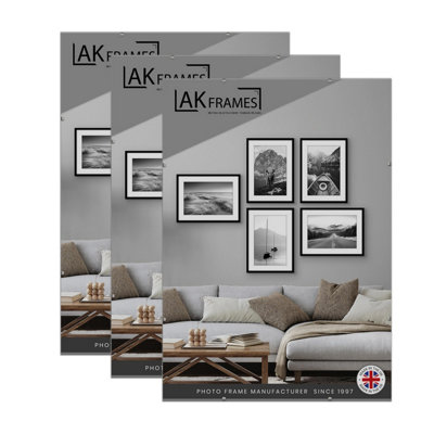 22X16 Frameless Clip Frame (Pack Of 3) With PerspexFor PostersPrintsPhotos And Wall ArtAk Frames from B&Q