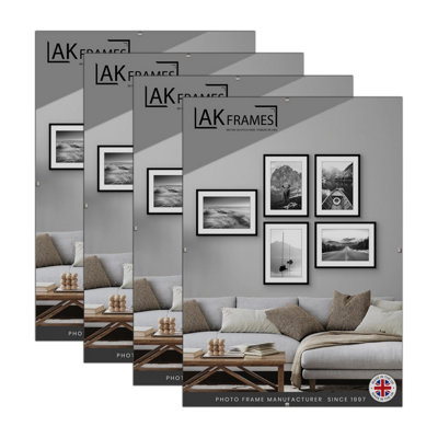 7X5 Frameless Clip Frame (Pack Of 4) With PerspexFor PostersPrintsPhotos And Wall ArtAk Frames from B&Q