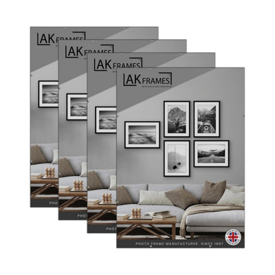 22X16 Frameless Clip Frame (Pack Of 4) With PerspexFor PostersPrintsPhotos And Wall ArtAk Frames from B&Q