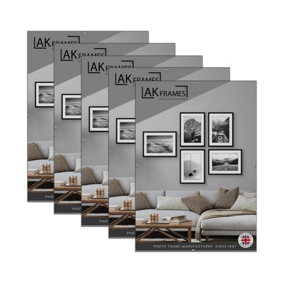 12X9 Frameless Clip Frame (Pack Of 5) With PerspexFor PostersPrintsPhotos And Wall ArtAk Frames from B&Q