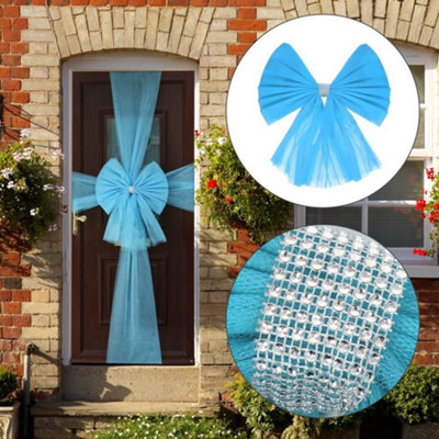 I Love Fancy Dress Large Baby Blue Christmas Door Bow Diamante DecorationPack Of 3 from B&Q
