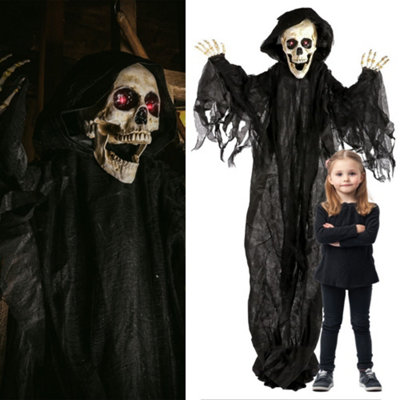I Love Fancy Dress Animatronic Grim Reaper 75Cm 96" Halloween Decoration - Pack Of 3