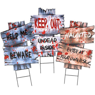 I Love Fancy Dress Halloween Signs 3 Pc Halloween Decoration - Pack Of 3