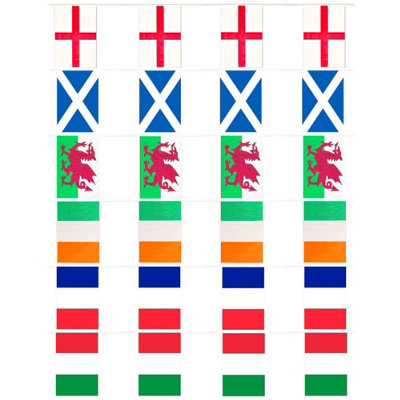 I Love Fancy Dress Six Nations Rugby Bunting PackPack Of 12 from B&Q