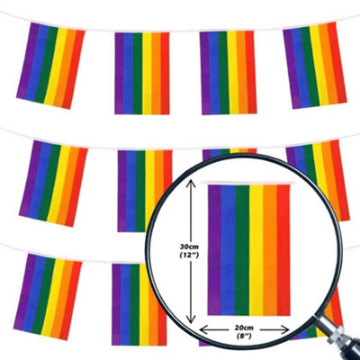 I Love Fancy Dress Rainbow Flag Bunting Pride Lgbtq+Pack Of 6 from B&Q