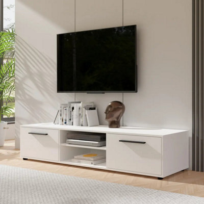 Arte Maxione 10 Tv Cabinet 190CmWhiteExpansive Minimalist Media Centre from B&Q