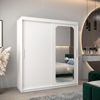 Arte Uppsala T2 Sliding Door Wardrobe 180Cm In BlackBoldMirrored Storage For Modern Spaces from B&Q