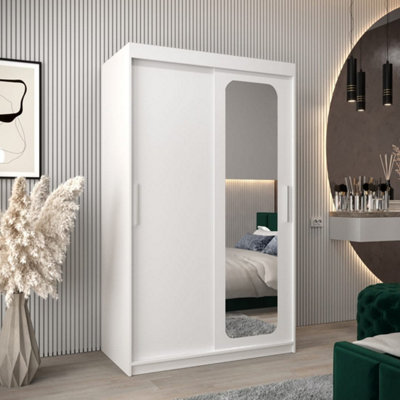 Arte Uppsala T2 Sliding Door Wardrobe 120Cm In WhiteSleekMirrored Storage For Light-Filled Rooms from B&Q