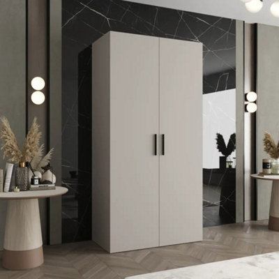Arte Bari I Hinged Door Wardrobe 100Cm In CashmereElegantSoft-Close Storage In A Contemporary Neutral from B&Q