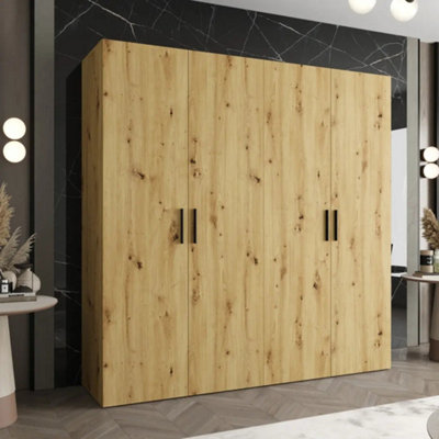 Arte Bari I Hinged Door Wardrobe 200Cm In Oak ArtisanExpansiveSoft-Close Storage With Natural Warmth from B&Q