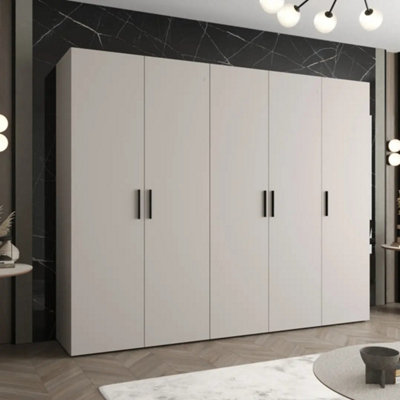 Arte Bari I Hinged Door Wardrobe 250Cm In CashmereElegantSoft-Close Storage In A Contemporary Neutral from B&Q