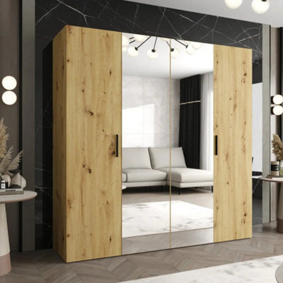 Arte Bari Ii Hinged Door Wardrobe 200Cm In Oak ArtisanHarmony And Contemporary Storage from B&Q