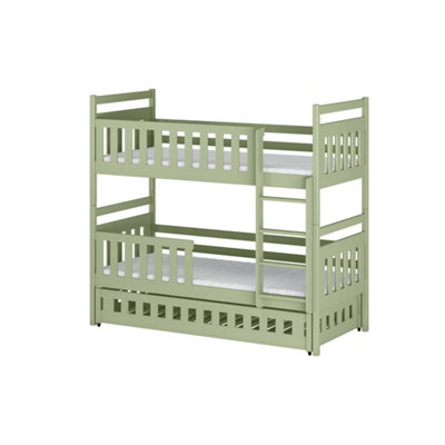 Arte Olive Wooden Bunk Bed Olivia With Trundle 90X190CmFunctional And Stylish Triple Sleeper from B&Q