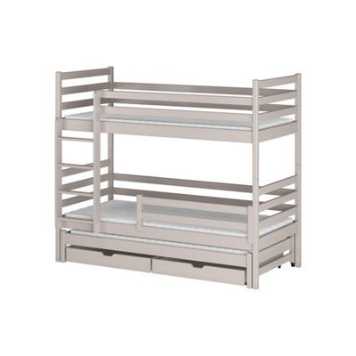 Arte Luke Bunk Bed With Trundle And Storage In Cashmere 90X190CmTriple Sleeper With Elegant Organisation from B&Q