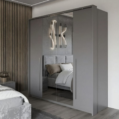 Arte Brema 210Cm Swing Bi-Folding Door Wardrobe In Grey MatteStyle And Practicality Combined from B&Q