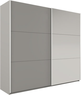 Arte Platinum Sliding Mirrored Wardrobe 200CmSleekSophisticated Storage from B&Q