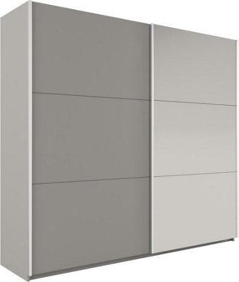 Arte Platinum Sliding Mirrored Wardrobe 225CmSleek And Radiant Storage from B&Q