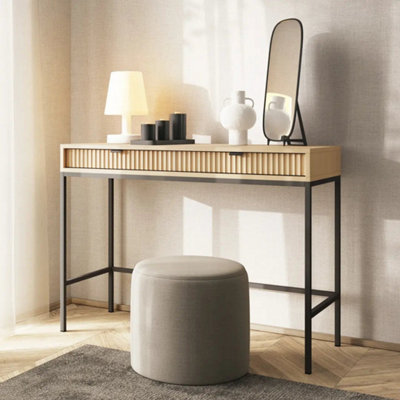 Arte Nova Oak Vincenza Desk 104CmContemporary Design With Practical Storage from B&Q