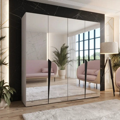 Arte Cashmere Piano Iii Hinged Wardrobe 200CmSoft FinishMirrored DepthEffortless Harmony from B&Q