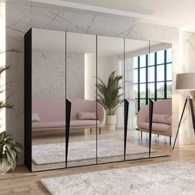 Arte Black Piano Iii Hinged Wardrobe 250CmBoldDurable Storage With Everyday Functionality from B&Q