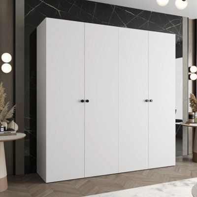 Arte Parma I 200Cm White Hinged Door WardrobeSleek Organisation For LightAiry Interiors from B&Q