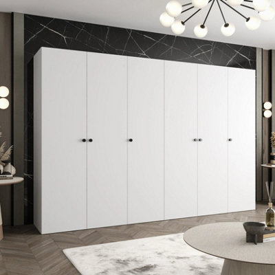 Arte Parma I 300Cm White Hinged Door WardrobeStreamlined Simplicity For BrightOpen Spaces from B&Q