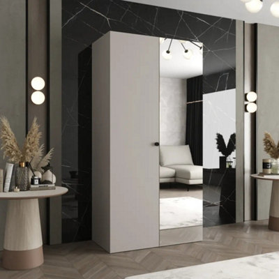 Arte Parma Ii 100Cm Cashmere Hinged Door WardrobeSubtle Sophistication For Smaller Spaces from B&Q